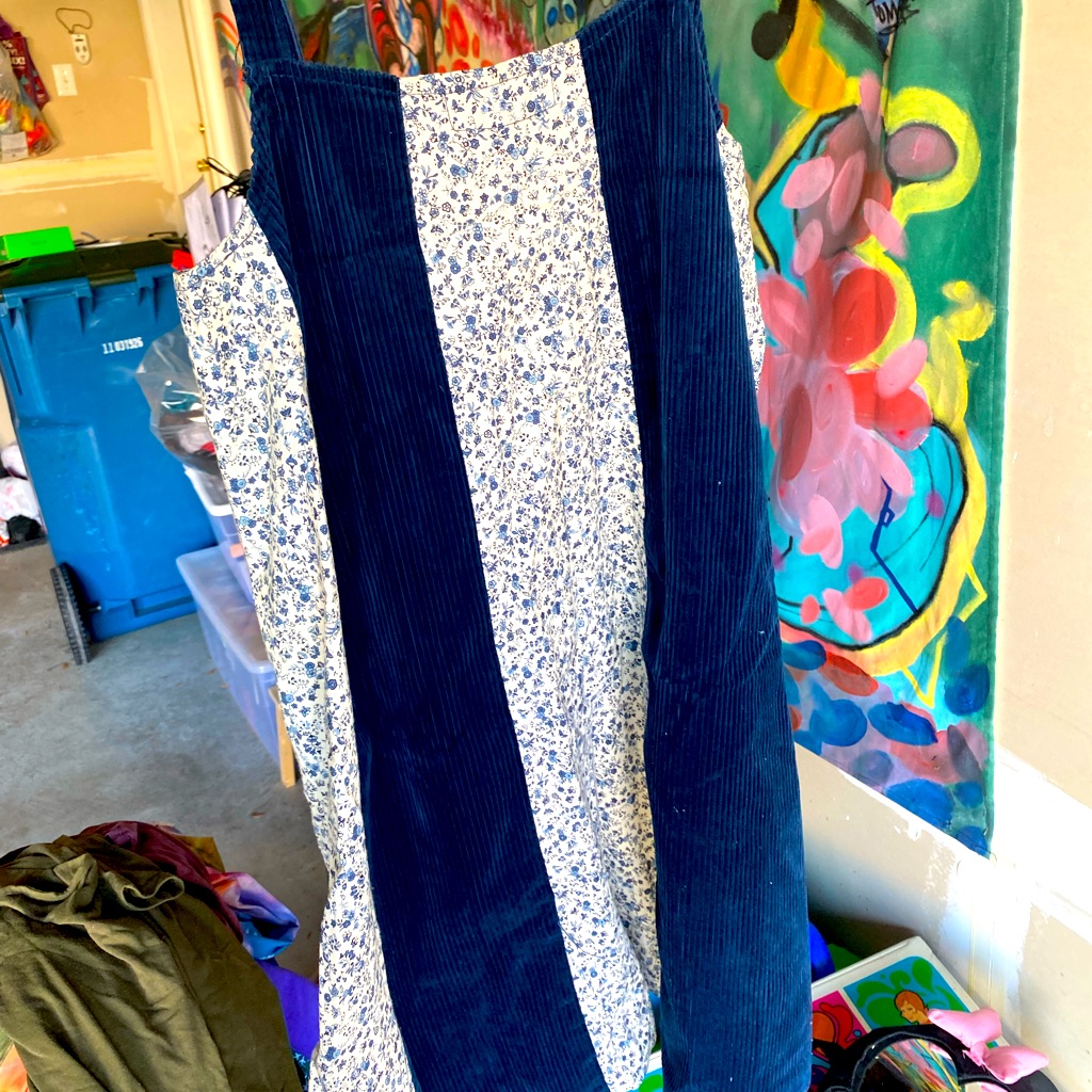 Classic/Corduroy Dress/Small/Dark Blue/Pockets